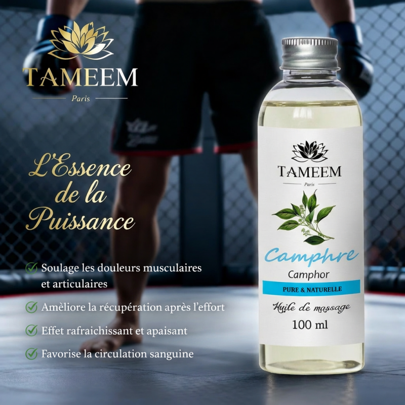 Huile de CAMPHRE en gros | Massage, Cheveux & Sport – Tameem Paris