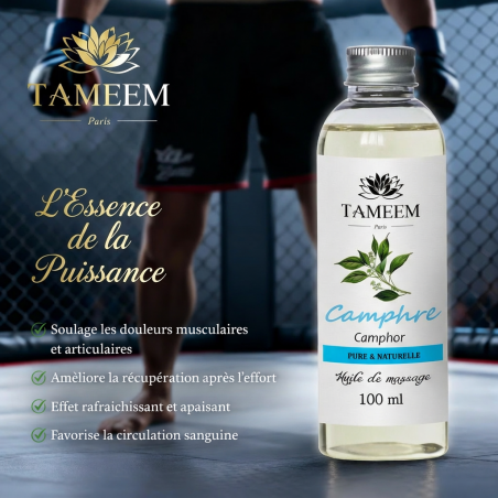 Huile de CAMPHRE en gros | Massage, Cheveux & Sport – Tameem Paris